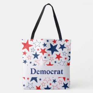 Democrat Patriotic Stars Tote Bag
