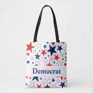 Democrat Patriotic Stars Tote Bag