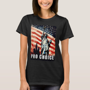 Democrat Pro Choice Women's Rights US Flag Distres T-Shirt