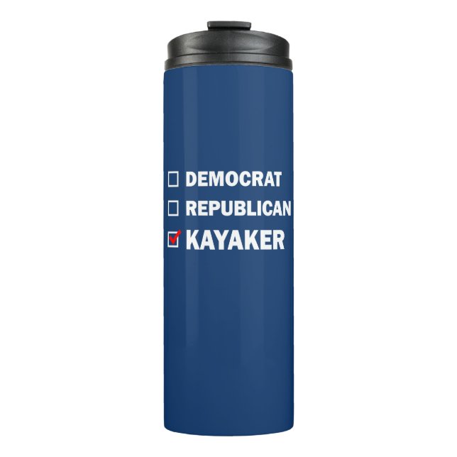 Democrat Republican Kayaker Thermal Tumbler (Front)