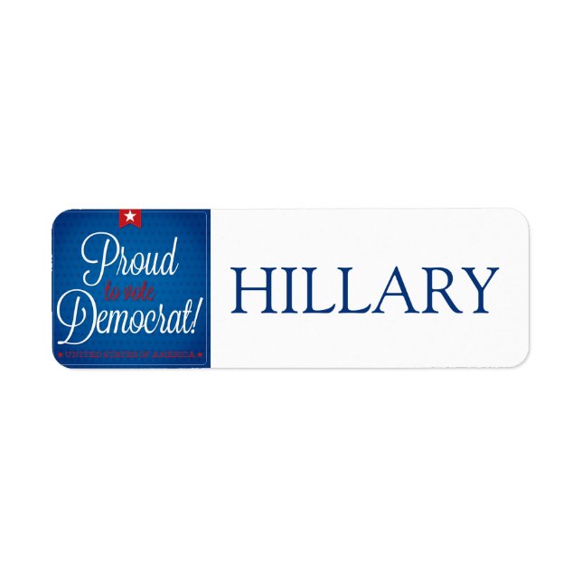 Democrat Return Address Label (Front)