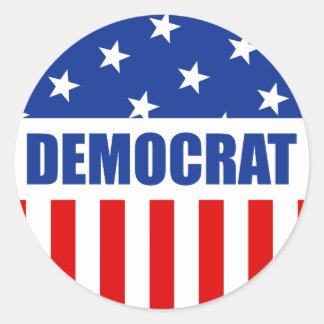 Democrat Round Sticker