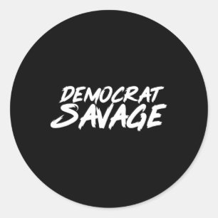 Democrat Savage Impeach Trump Gift Presidential Ha Classic Round Sticker