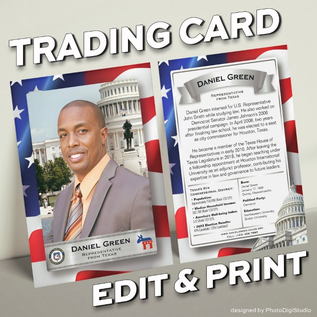 Democrat United States Congress Trading Cards (United States Congress Trading Cards for Democrats)