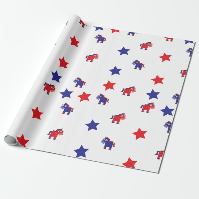 Democrat wrapping paper (Unrolled)