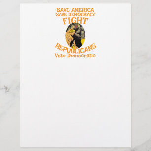 DEMOCRAT ZL X1 KP PARTY VOTE ELECTION COST TEE CUSTOM LETTERHEAD