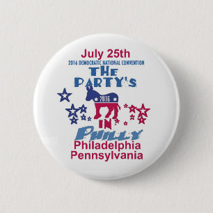 Democratic Convention 6 Cm Round Badge
