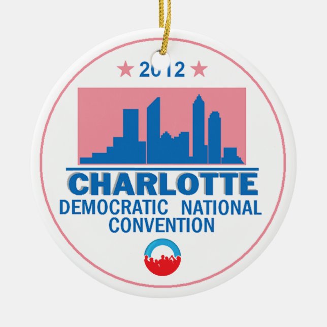 Democratic Convention Ceramic Tree Decoration (Front)