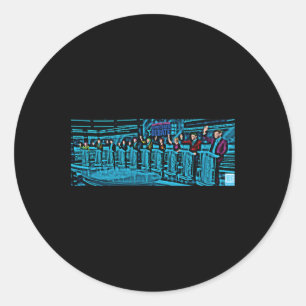 Democratic Dete Increases Trump Support Pop Art Sh Classic Round Sticker