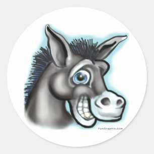 Democratic Donkey Classic Round Sticker