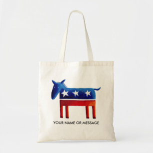 Democratic Donkey Custom Name Or Message Tote Bag