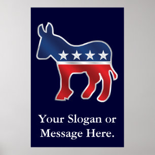 Democratic Donkey Custom Poster