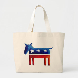 Democratic Donkey Large Tote Bag