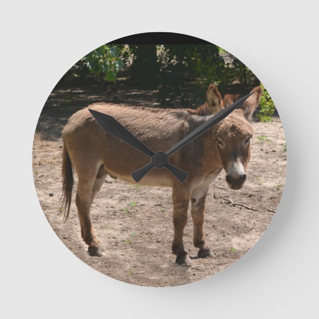 Democratic Donkey Round Clock (Front)