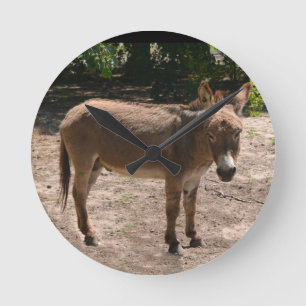 Democratic Donkey Round Clock