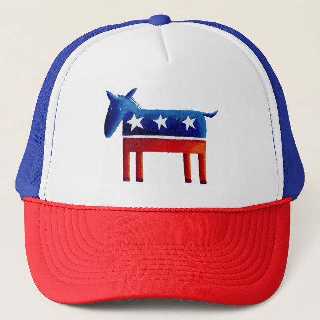Democratic Donkey Trucker Hat (Front)