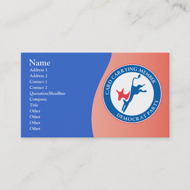 Democratic Party Business Card (Front)