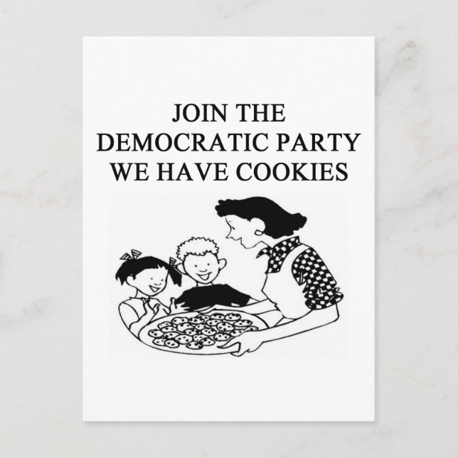 democratic party design invitation postcard (Front)