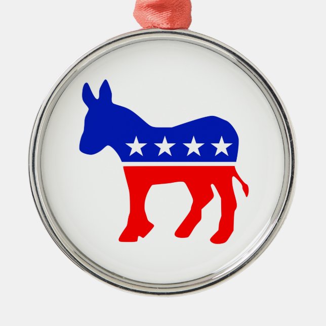 Democratic Party Emblem Metal Ornament (Front)