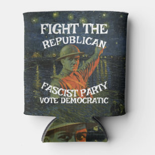 DEMOCRATIC PARTY FW FV HG FREEDOM EQUALITY LIBERTY CAN COOLER