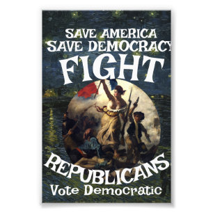 DEMOCRATIC PARTY FW FV HG FREEDOM EQUALITY LIBERTY PHOTO PRINT