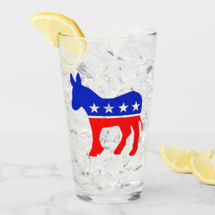 Democratic Party Political Emblem (Donkey) Glass