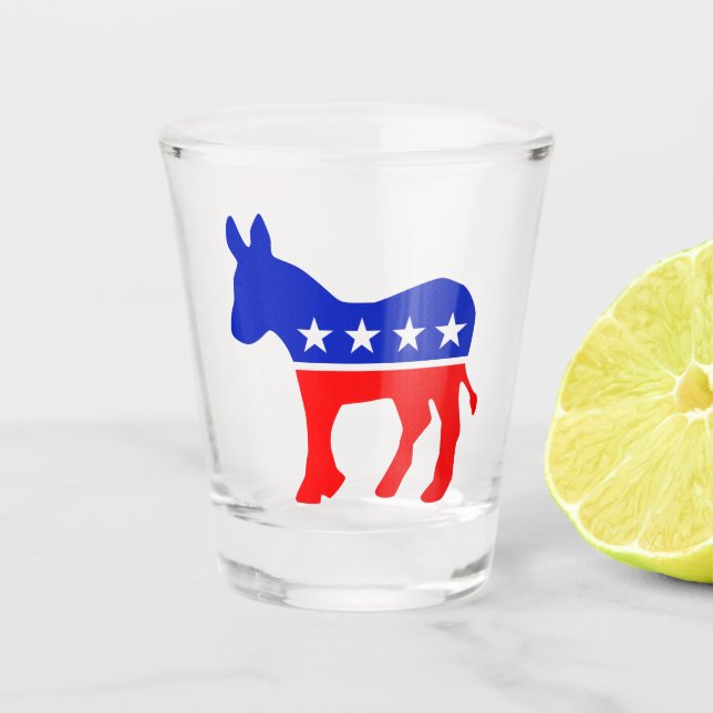 Democratic Party Political Emblem (Donkey) Shot Glass (Front)