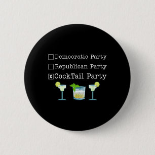Democratic Party Republican Party Tail Party 9 6 Cm Round Badge