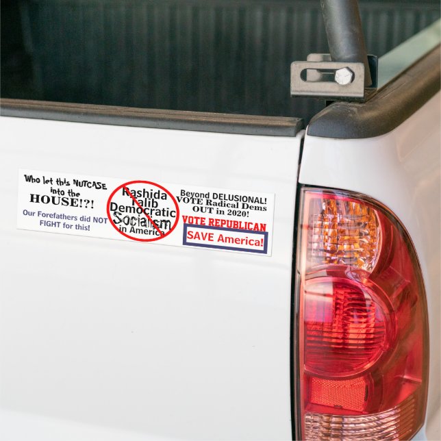 Democratic Rashida Talib Edit YEAR Bumper Sticker (On Truck)