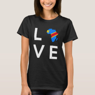 Democratic Republic Congo Flag Love Africa Contine T-Shirt