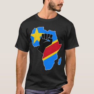 Democratic Republic Of Congo Flag Pride Africa Map T-Shirt