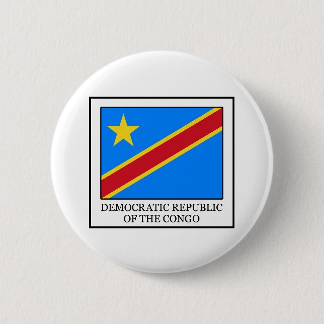 Democratic Republic of the Congo 6 Cm Round Badge (Front)