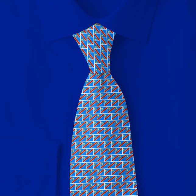 Democratic Republic of the Congo Flag Brick Patter Tie (Creator Uploaded)