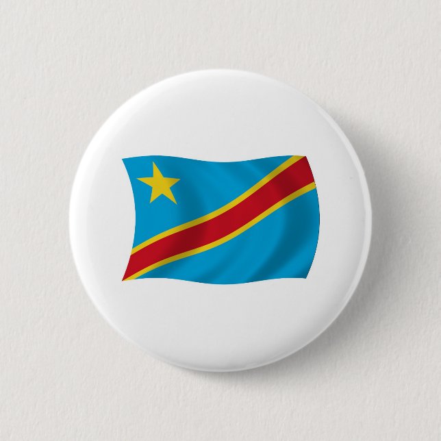 Democratic Republic of the Congo Flag Button (Front)