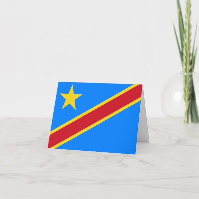 Democratic Republic of the Congo Flag Card (Front)