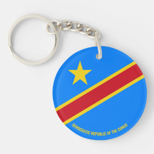 Democratic Republic of the Congo Flag Charming Key Ring