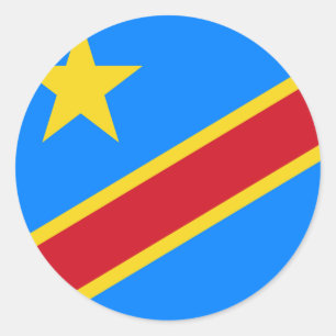 Democratic Republic of the Congo Flag Classic Round Sticker