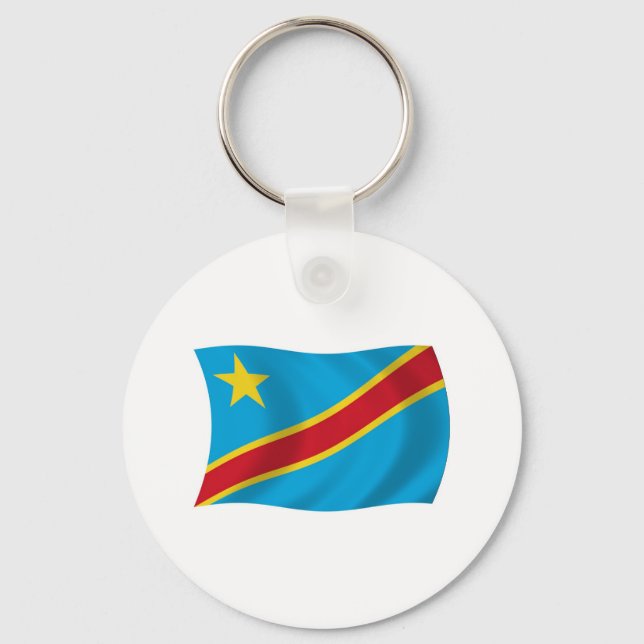 Democratic Republic of the Congo Flag Keychain (Front)