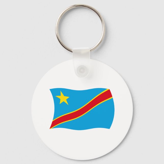 Democratic Republic of the Congo Flag Keychain (Front)