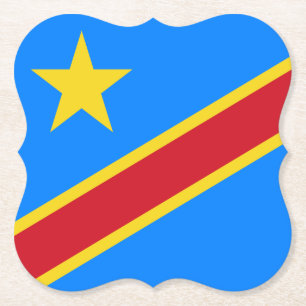 Democratic Republic of the Congo Flag Paper Coaster