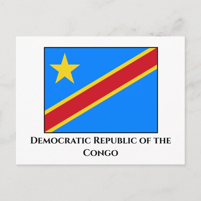 Democratic Republic of the Congo Flag Postcard (Front)