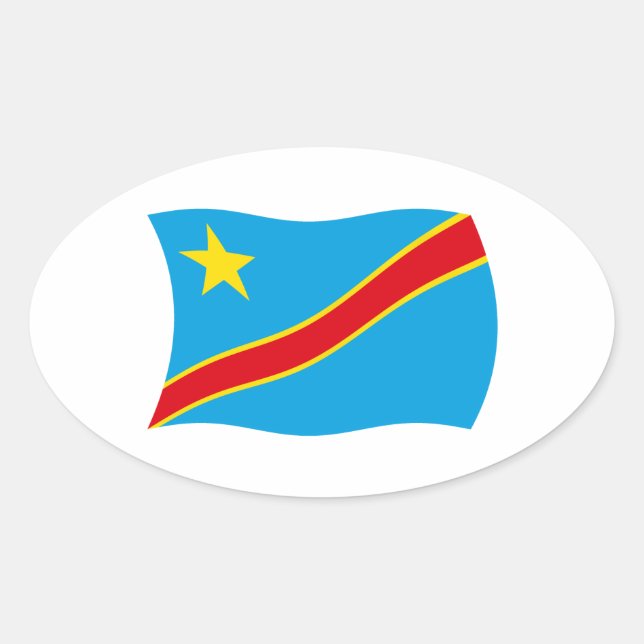 Democratic Republic of the Congo Flag Sticker (Front)