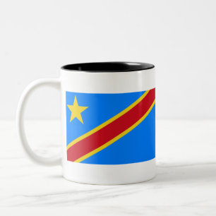 Democratic Republic Of The Congo Flag Two-Tone Coffee Mug