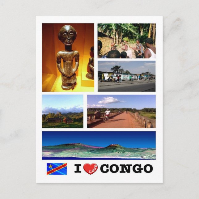 Democratic Republic of the Congo - I Love - Postcard (Front)