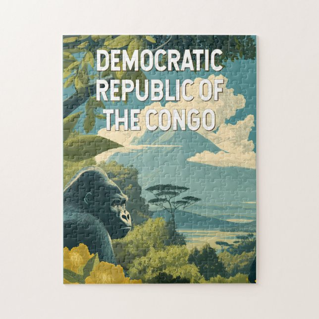 Democratic Republic of the Congo Illustration Jigsaw Puzzle (Vertical)