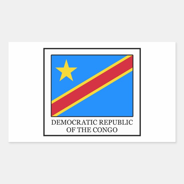 Democratic Republic of the Congo Rectangular Sticker (Front)