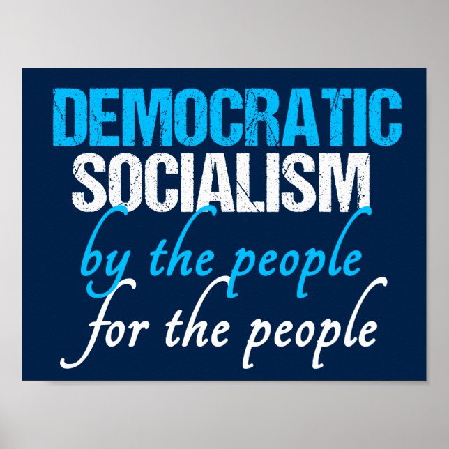 Democratic Socialism Social Democracy Definition Poster (Front)