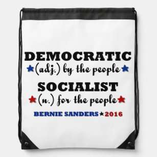 Democratic Socialist Bernie Sanders Drawstring Bag