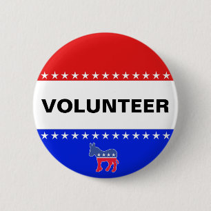 Democratic Volunteer 6 Cm Round Badge