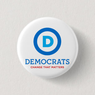 Democrats Change That Matters 3 Cm Round Badge